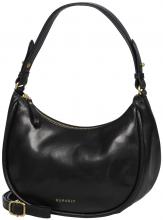 kompakte Ledertasche Damen BURKELY Vintage Veda schwarz 