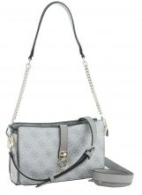 Umhängetasche Guess Zamira Top Zip Dark Taupe Logoprint