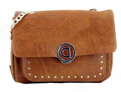 Überschlagtasche braun Stickerei Kette Desigual Melody Zurich Mi