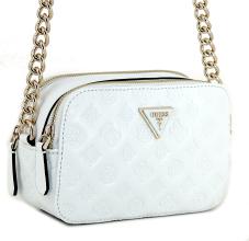 Crossovertasche weiß geprägt Kette Guess Noelle White