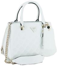 weiße Damentasche mit Logoprägung Guess La Femme Girlfriend Satchel