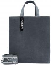 dunkelgraue Tragetasche Veloursleder Tote M Rooftop Liebeskind Paper Bag
