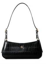 Calvin Klein Unterarmtasche Croco schwarz Luxuriös