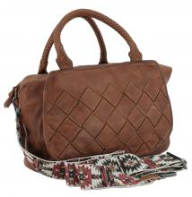 Kurzgrifftasche Sestilia Fashion Lights Harbour 2nd Flechtoptik Cognac