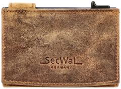 SecWal Kartenbörse mit Alukern Hunter Vintage Brown