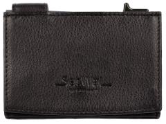 SecWal Wiener Schachtel mit Alu Kartenschieber Lederetui schwarz