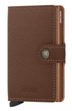 RFID-Schutz Kartenetui braun Saffiano Caramel Secrid Miniwallet