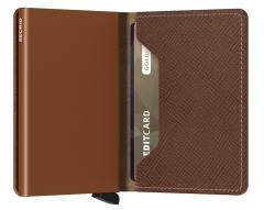 Secrid Kartentui braun Slimwallet Saffiano Caramel RFID Ausleseschutz