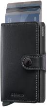 Secrid Miniwallet Kartenetui Leder Original Powder Black - Schwarz