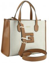Henkeltasche G Status Guess braun beige Canvas