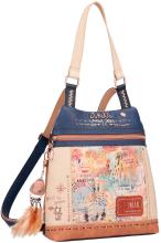 diebstahlsicherer Mädchenrucksack Anekke Menire Tribe Blau gemustert