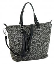 Shopper Suri Frey Tanny grey Fransen Rautenmuster