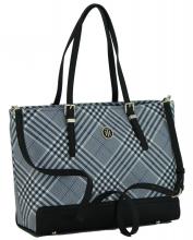 Shopper Tommy Hilfiger Honey Med Tote Karo blau weiß