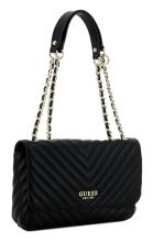 Guess Überschlagtasche Keillah Black Ziernähte schwarz Kette