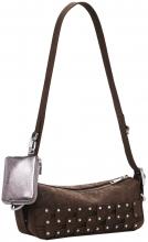 Baguette Bag Desigual Chocolate Patch Nieten Paisley Etui Silver