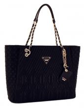 Shoppertasche Guess Eddie Kette Black Schwarz