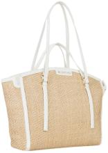 Shoppertasche sommerlich Mario Valentino weiss Bast modisch Demetra
