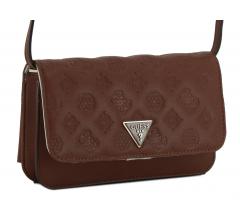 Guess Pochette braun Prägung Überschlag La Femme Cognac 