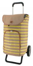 gestreifte Einkaufstasche Transportroller Andersen Alu Star Shopper Eske Gelb