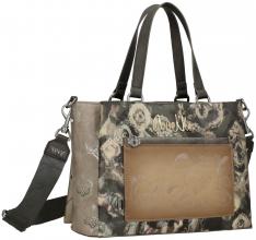 Kurzgrifftasche Anekke Real Manifesto Ziernieten abstrakt