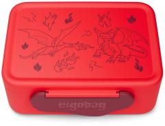 Frühstücksbox rot Drache Kunststoff Klickverschluss Ergobag