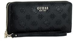 geprägte Geldtasche schwarz Peony 4G Guess Phoebe Wallet 