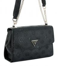 Guess Damentasche Cresidia Black Markenprägung Allover