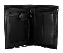 The Bridge Lederbörse Herren Hochformat Nero Schwarz