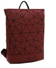 Suri Frey Sports urbaner Backpack asymmetische Muster Bordeaux
