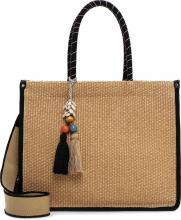 Shopper Kirsty Suri Frey Bast mit Kontrastfabe Schwarz-Kombi