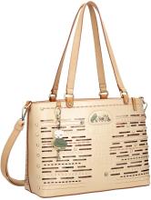 goldener Shopper mit Innentasche Anekke Amazonia Natur Pachamama Nieten