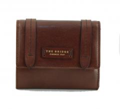 The Bridge Geldbörse Leder Überschlag Marrone Riemen braun