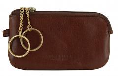 The Bridge Schlüsseltasche Cognac Glattleder braun