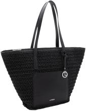 L.Credi Shoppertasche schwarz Bast vegan Ramina