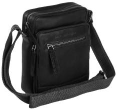 The Chesterfield Brand Wax Pull Up Birmingham Umhängetasche schwarz