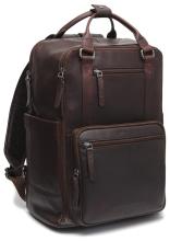 dunkelbrauner Laptoprucksack Calden The Chestefield Brand Wax Pull Up Brown
