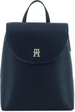Cityrucksack Tommy Hilfiger Life Backpack dunkelblau Überschlag Space Blue