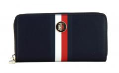 Tommy Hilfiger Damenbörse Honey LRG ZA Wallet blau Streifen