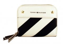 Tommy Hilfiger Geldbörse Cool Zip Navy Stripe weiß blau gestreif