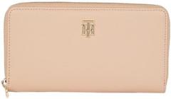 helles Damenportmonee Tommy Hilfiger Timeless Ziparound Interlock Sandrift