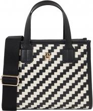 Tommy Hilfiger Kurzgrifftasche Mini Woven Black White