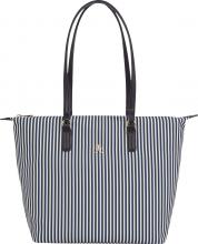 platzsparende Henkeltasche Tommy Hilfiger Poppy Summer Tote Space Blue Stripe