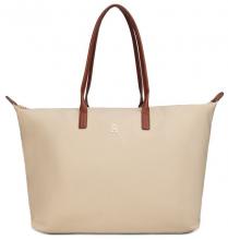 zeitlose Totebag Popette maxi Tommy Hilfiger Shopper Sandalwood Perlon