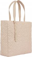 Tommy Hilfiger Tasche TH Soft Nylon Tote Mono merino beige