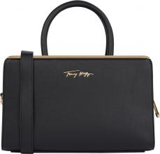 elegante Kurzhenkeltasche Tommy Hilfiger Modern Duffle Black Markensignatur