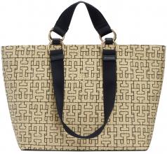Strandtasche Tommy Hilfiger Bast City Monogramm beige blau
