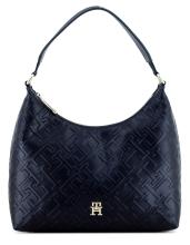 Schultertasche geprägt dunkelblau Iconic Tommy Space Blue Hilfiger