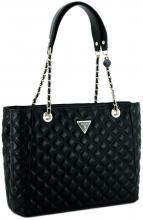 Steppshopper schwarz Guess Giully Large Tote Black Kettenhenkelt