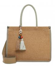 modische Henkeltasche aus Bast Suri Frey Kirsty Pistachio Grün