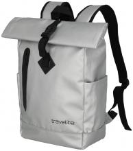 Travelite Basics Roll up Rucksack Plane silber 